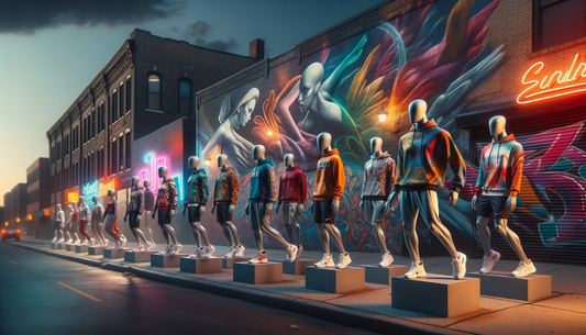 urban-inspired apparel displayed with bold colors and artistic street culture elements