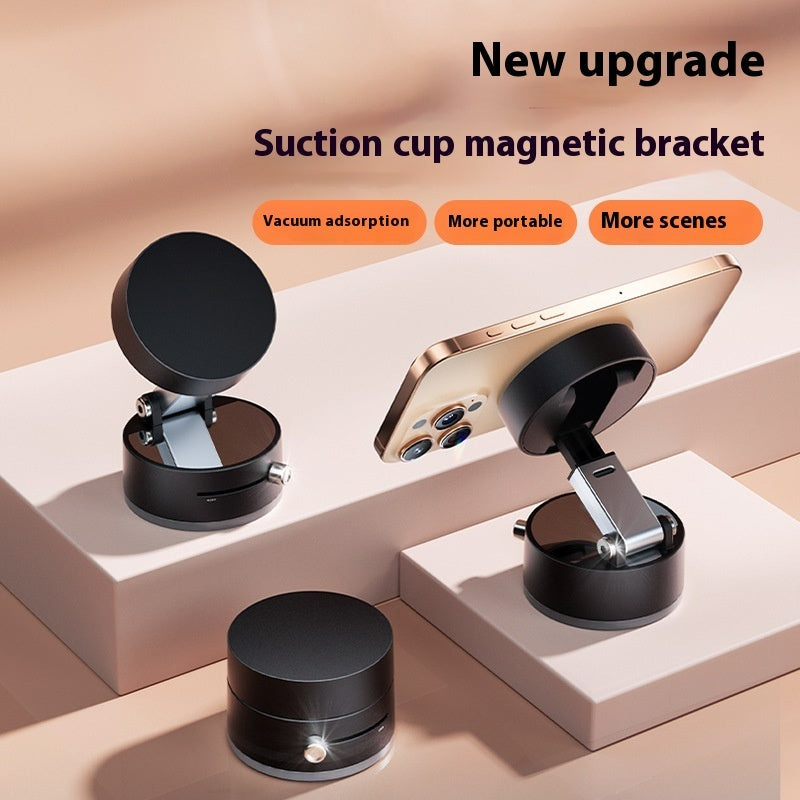 Foldable magnetic car holder securely mounts devices for hands-free driving and enhanced convenience