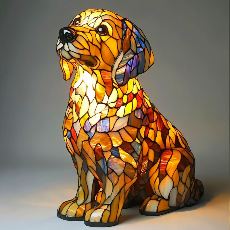 Animal resin LED night light, a cute bedside lamp for living rooms and bedrooms.