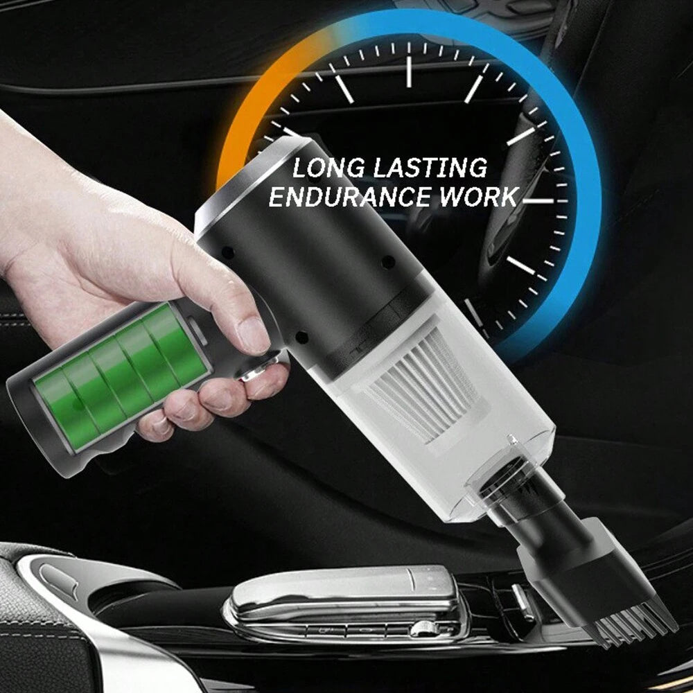 Compact vacuum cleaner with USB charging port for efficient, cordless cleaning solutions.