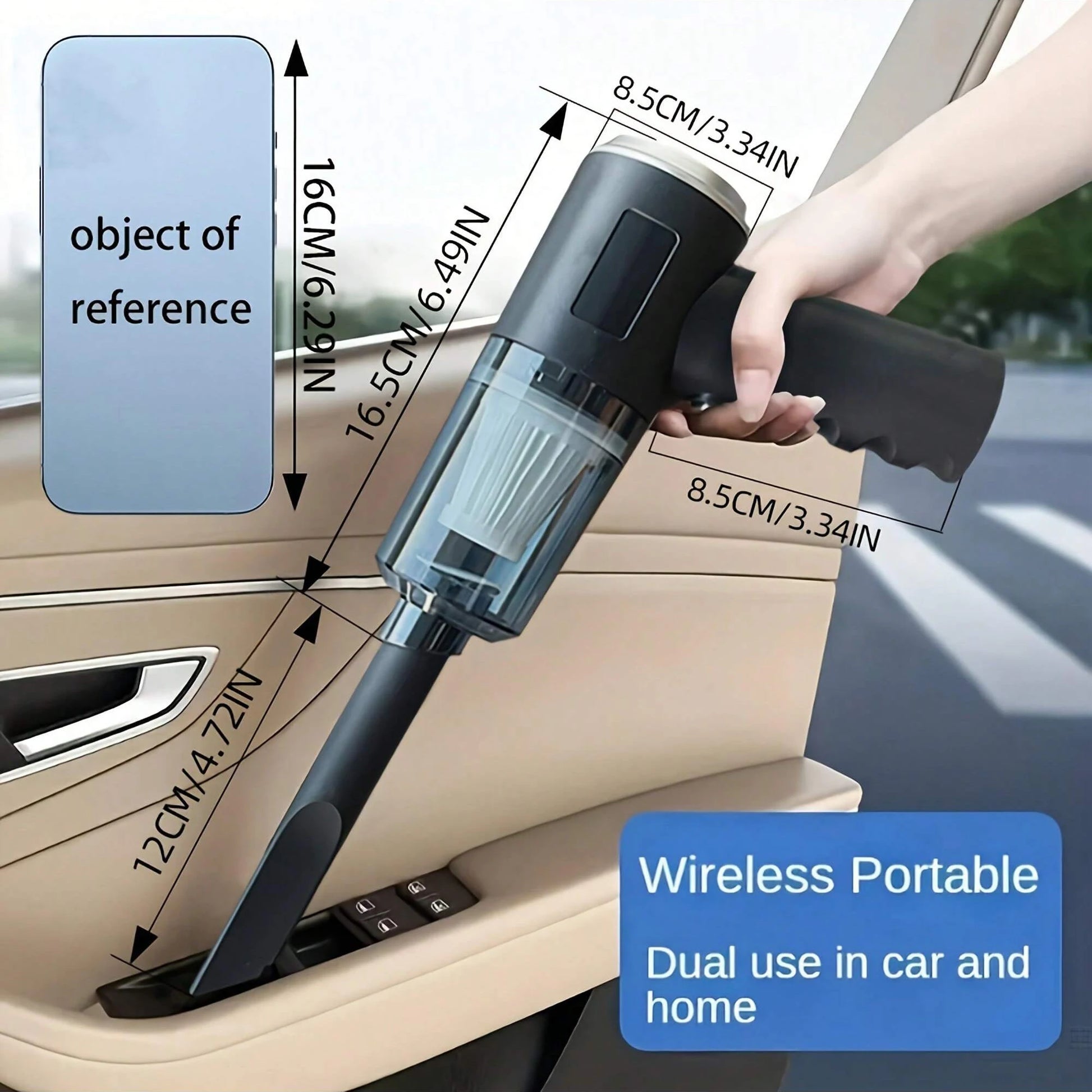 Compact vacuum cleaner with USB charging port for efficient, cordless cleaning solutions.