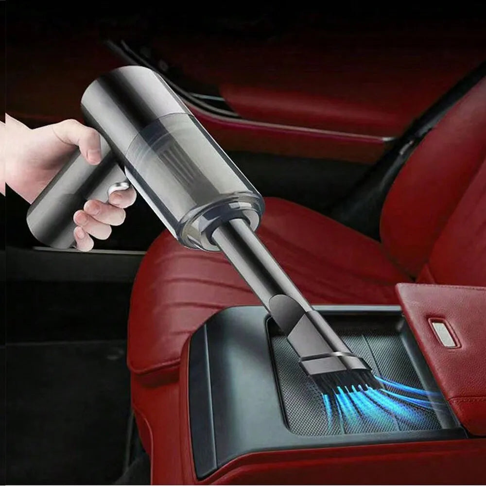 Compact vacuum cleaner with USB charging port for efficient, cordless cleaning solutions.