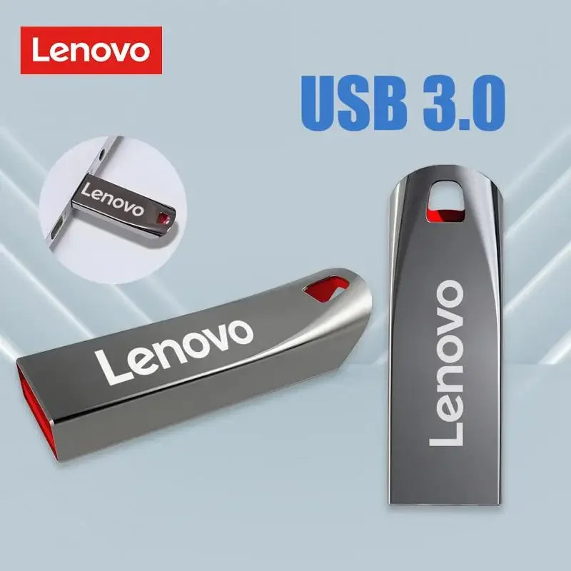 Clés USB Lenovo 2 To USB 3.0 Haute Vitesse Métal Pendrive 1 To 512 Go 256 Go Disque USB Portable Étanche Mémoire USB Disque Flash