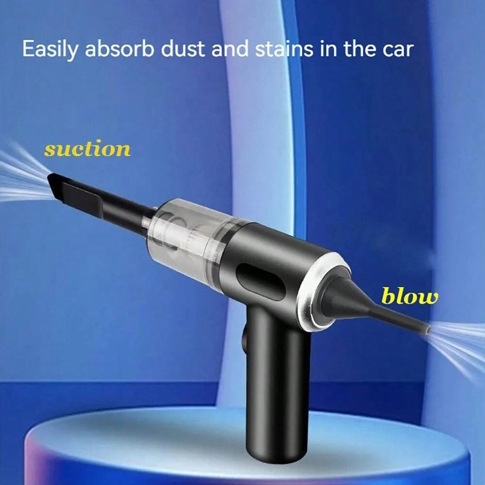 Compact vacuum cleaner with USB charging port for efficient, cordless cleaning solutions.