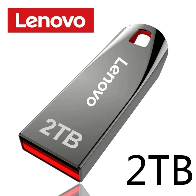 Clés USB Lenovo 2 To USB 3.0 Haute Vitesse Métal Pendrive 1 To 512 Go 256 Go Disque USB Portable Étanche Mémoire USB Disque Flash