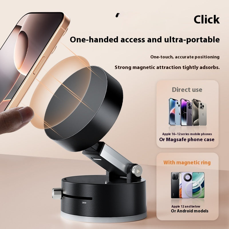 Foldable magnetic car holder securely mounts devices for hands-free driving and enhanced convenience